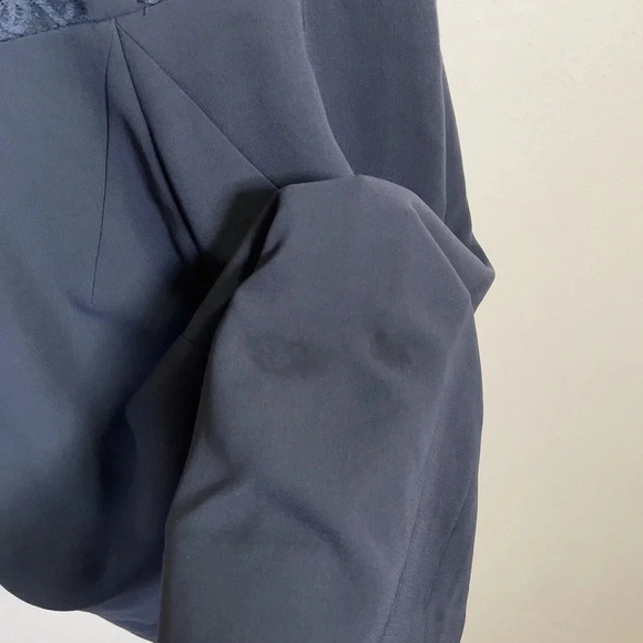 Tahari Lace Event Formal Sheath Navy Dress - Picture 10 of 12